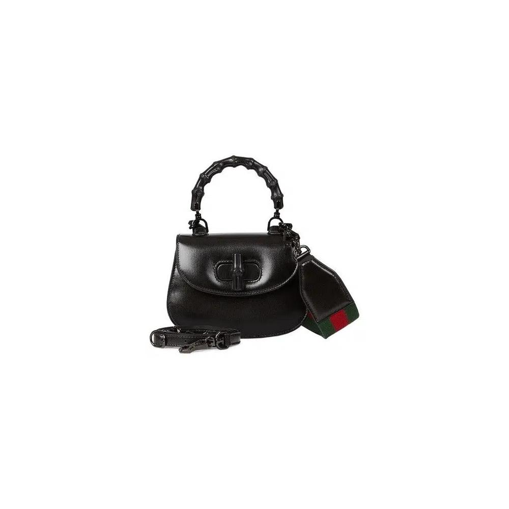 Верхние ручки Gucci Bamboo 1947 Mini Top Handle Bag 'Черный' 2