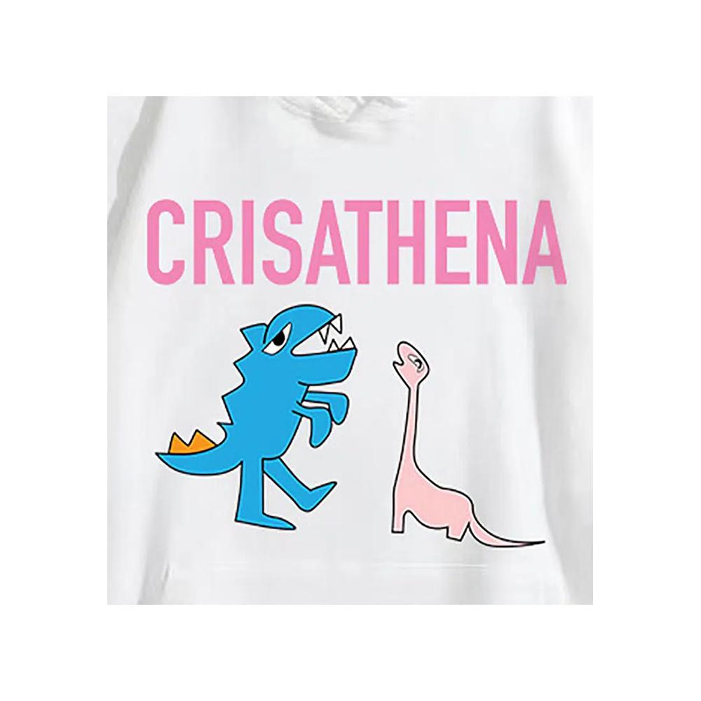 Crisathena Толстовка с динозавром белого цвета 3
