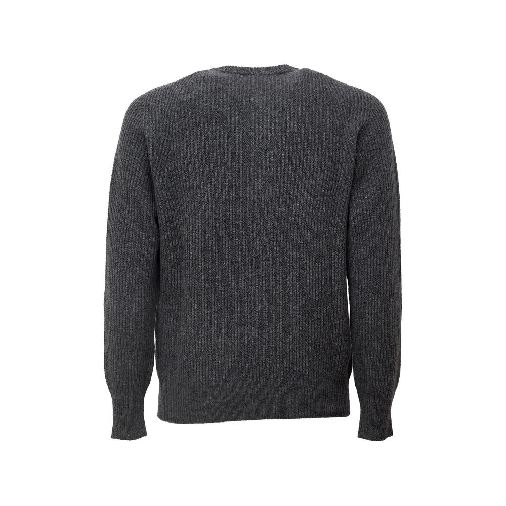 ribbed-knit henley sweater 2