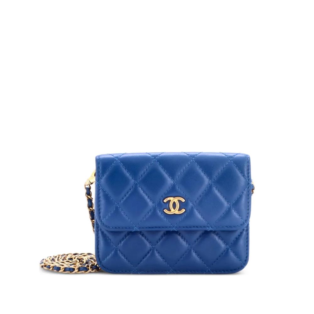 Мини-сумка через плечо Pearl Crush Flap Clutch with Chain Quilted Lambskin 1