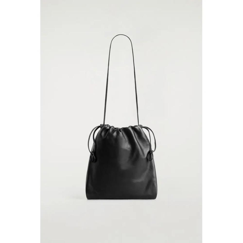 Сумка через плечо на шнурке DRAWSTRING CROSSBODY BAG - LEATHER 1