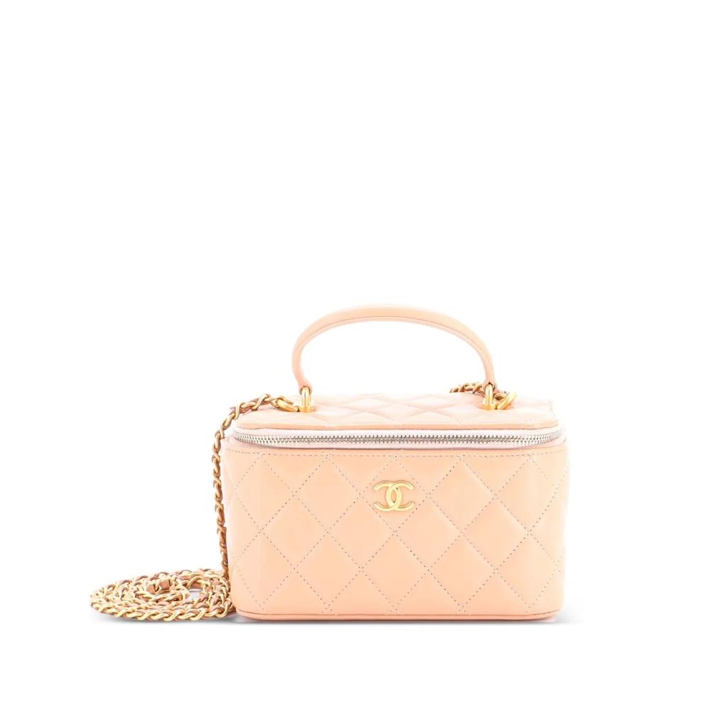 Маленькая сумка через плечо Classic Top Handle Vanity Case с цепочкой 1