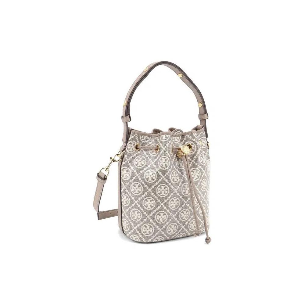 Ведерки Tory Burch T Monogram Coated Jacquard Bucket Bag 'Charcoal' 2