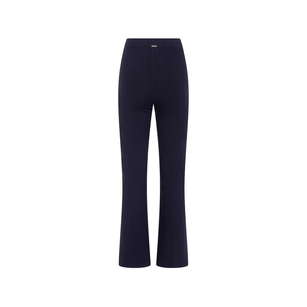 fine-knit flared trousers 2