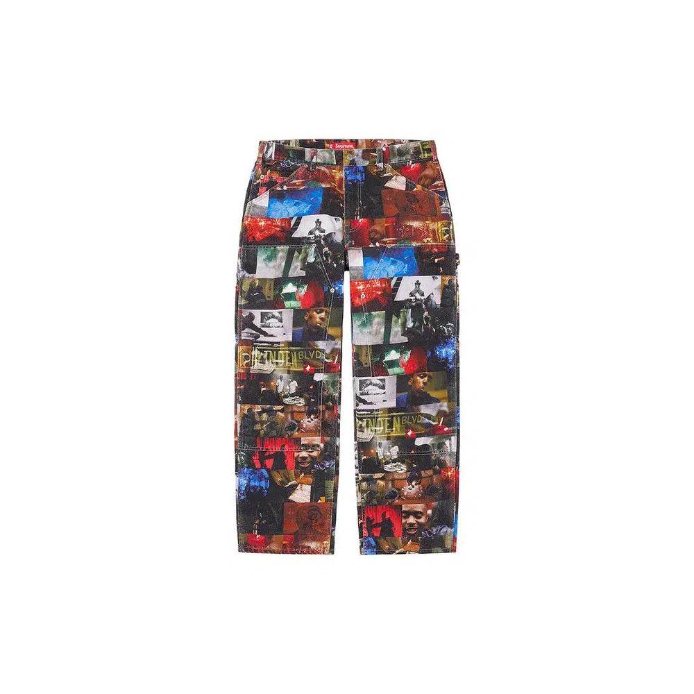 Штаны Supreme Nas and DMX Collage Double Knee Denim Painter Pant 'Многоцветный' 1