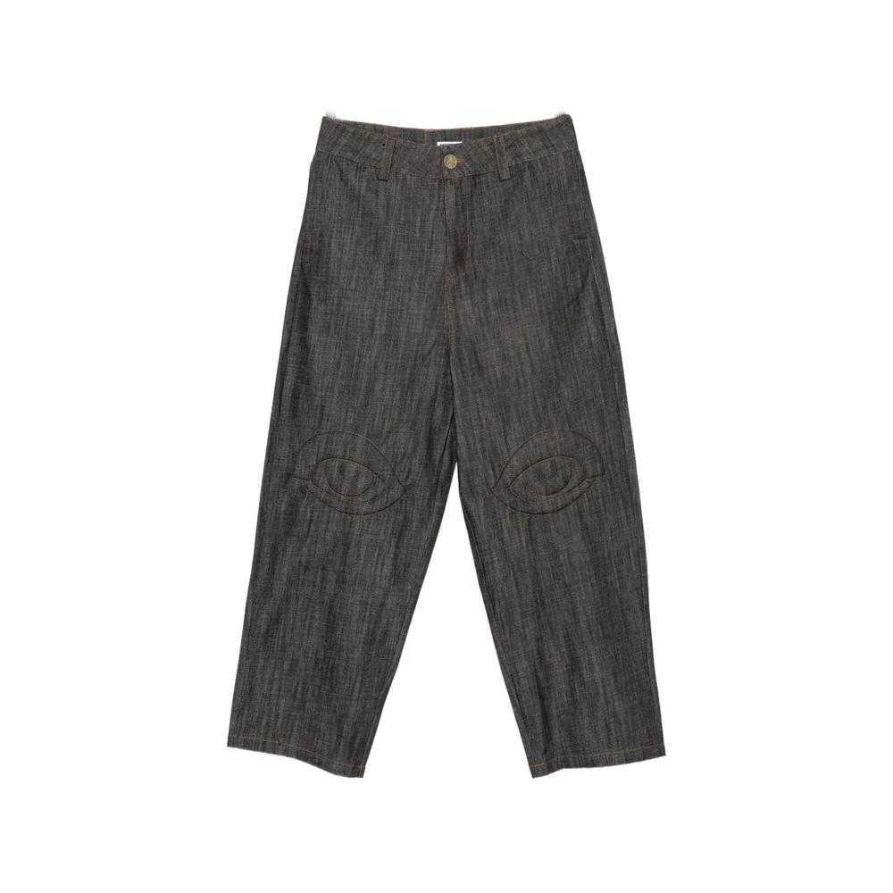 eye-patchwork wide-leg jeans 1