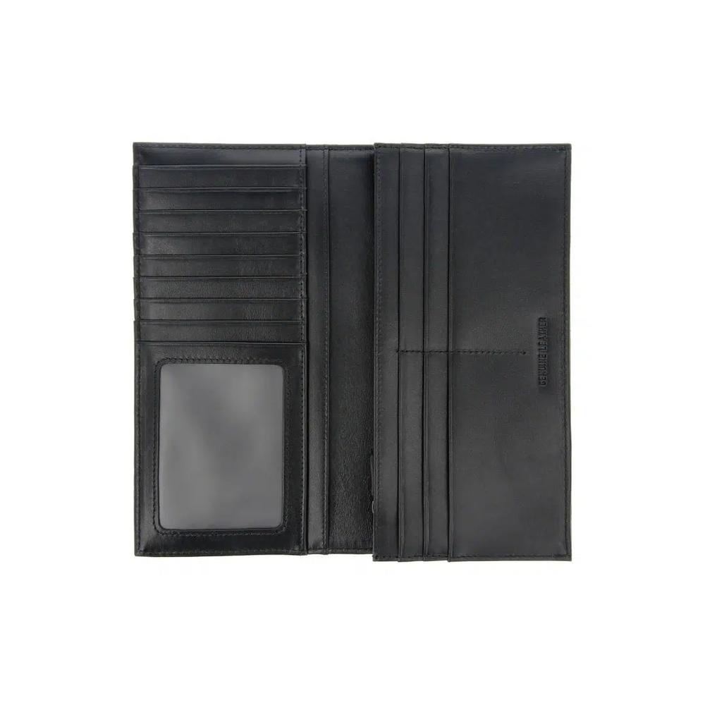Длинный кожаный кошелек Crossing Riforma с RFID - Черный 2