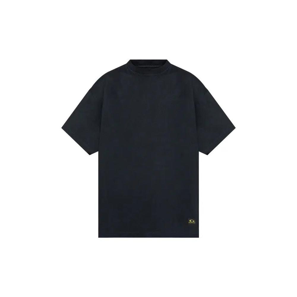 Топы Balenciaga Label Oversized T-Shirt 'Выцветший черный' 1