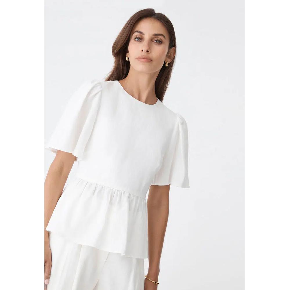 Топ с баской Jade Linen Peplum 2