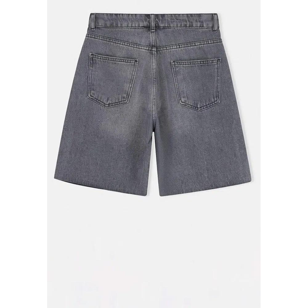 Серые джинсовые шорты с высокой талией в стиле City Boy Twoss26Sr17 6