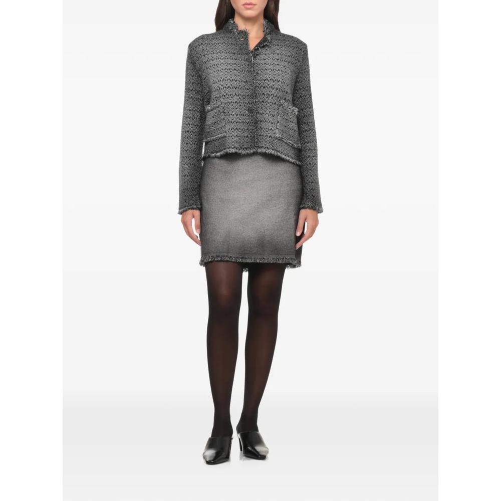 fringed herringbone mini skirt 2