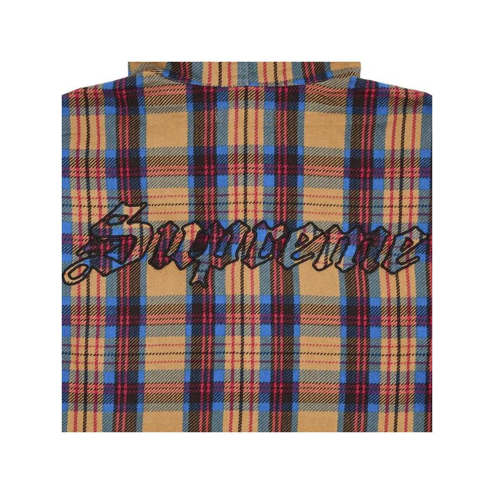 Фланелевые рубашки Supreme Printed Hooded Flannel Shirt 'Tan' 3