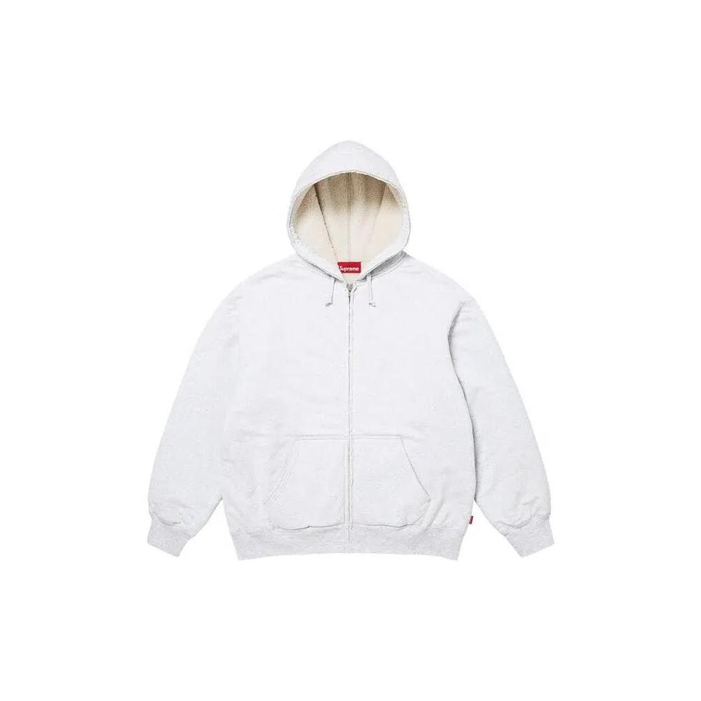 Свитшоты Supreme Shearling Lined Zip Up Hooded Sweatshirt 'Ash Grey' 1