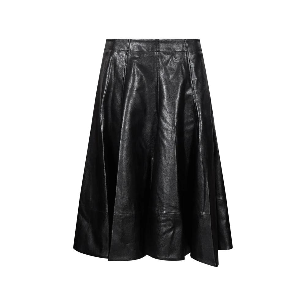 paneled leather midi skirt 1