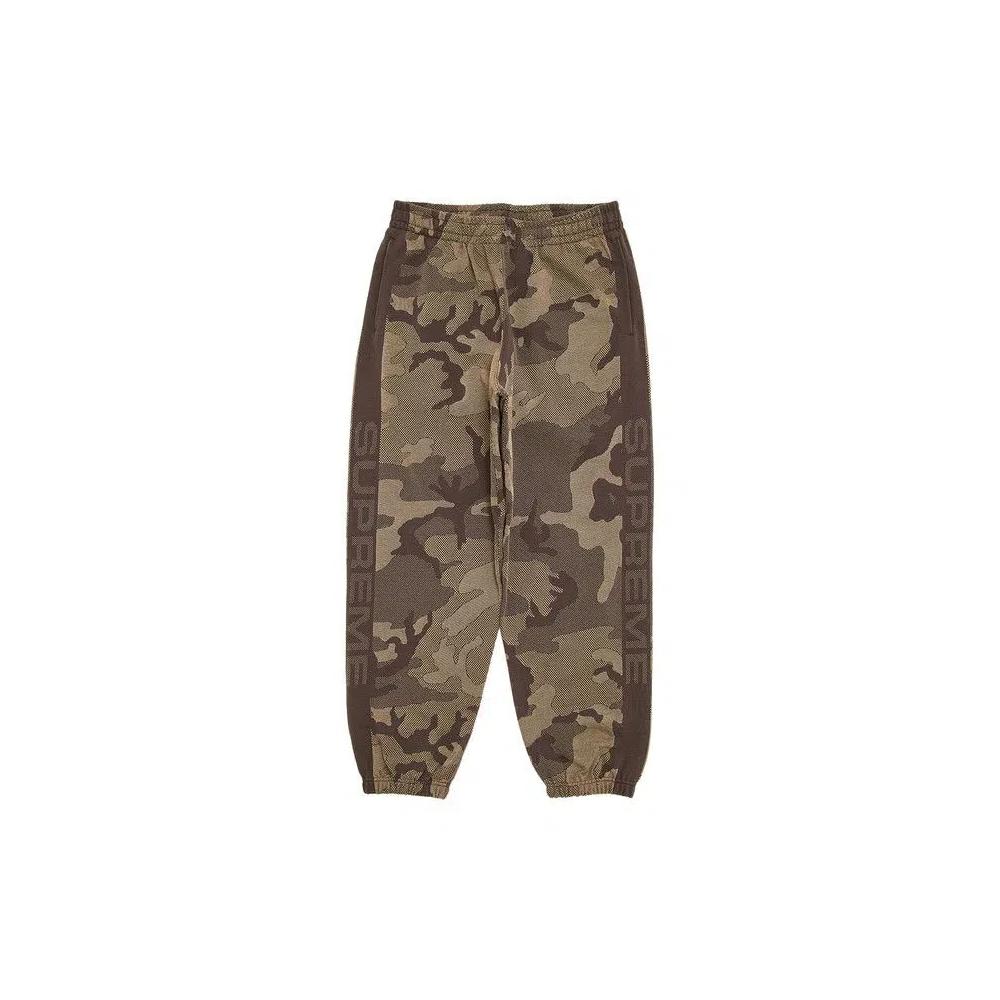 Спортивные брюки Supreme Jacquard Stripe Sweatpant 'Brown Camo' 1