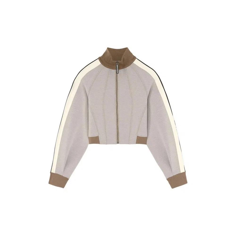 Трековые куртки Palm Angels Neoprene Track Jacket 'Taupe/Off White' 1