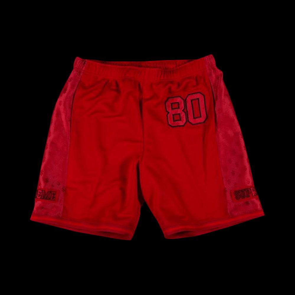 Шорты Supreme Monogram Short 'Red' 1