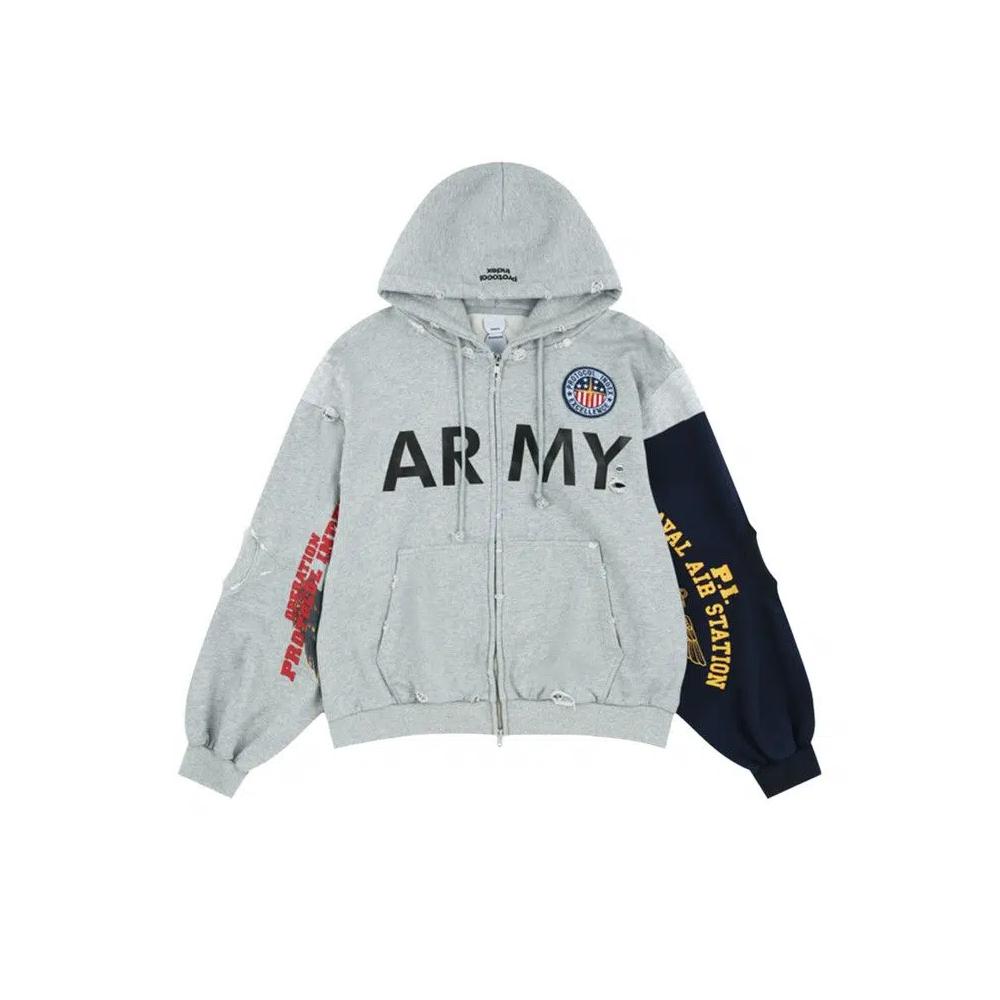 Молнии Protocol Index Reconstructed Zip Hoodie 'Grey' 1