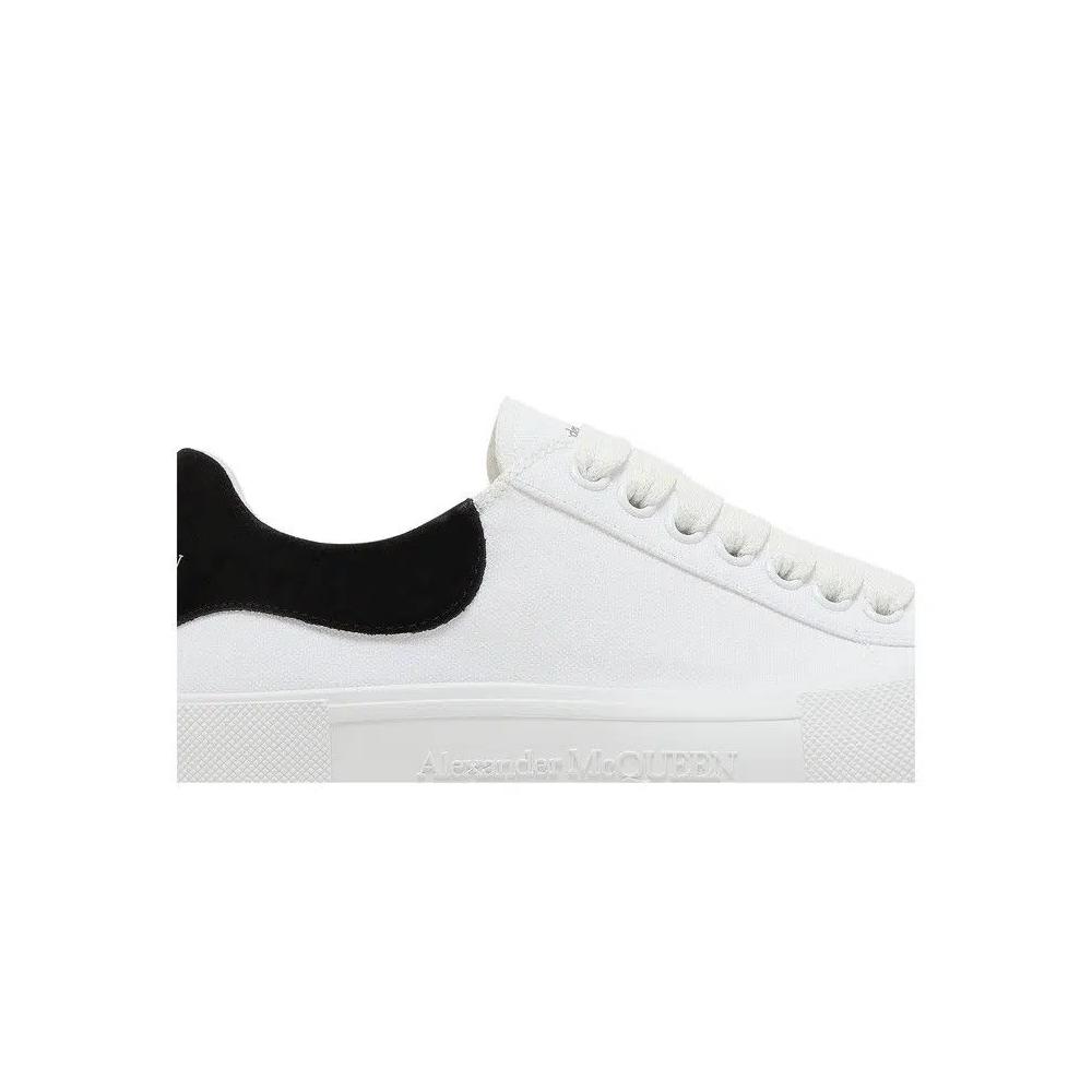 Кроссовки Alexander McQueen Deck Plimsoll Low 'White Black' 2