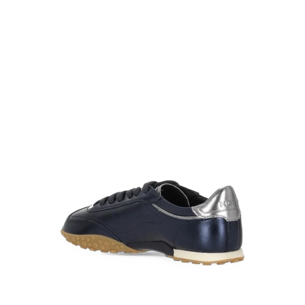 metallic-effect leather sneakers 4