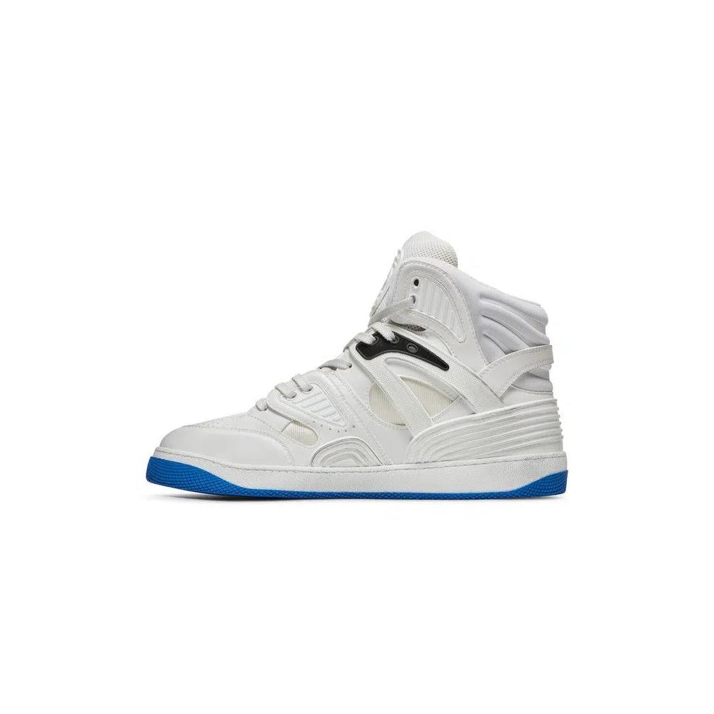 Кроссовки Gucci Basket High Sneaker 'White Blue' 3