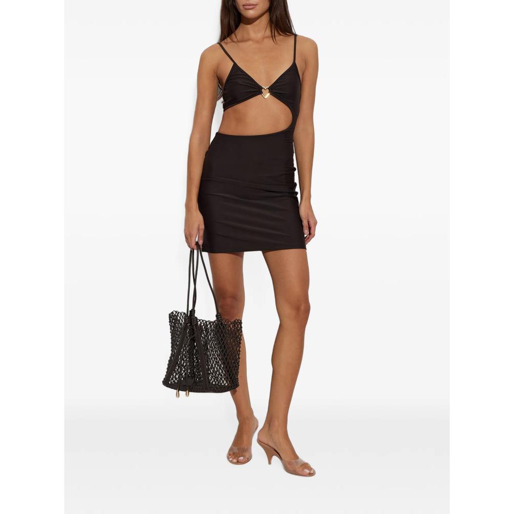 heart-appliqué cut-out mini dress 2