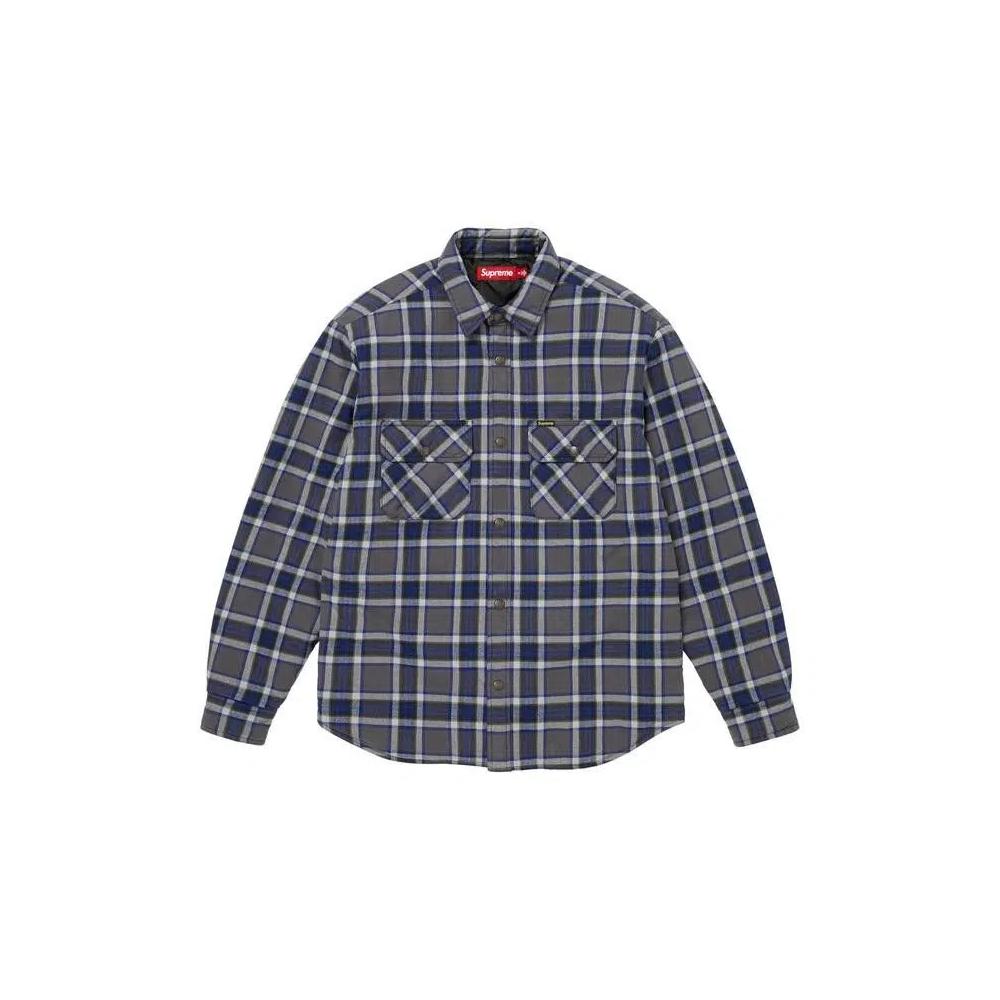 Фланелевые рубашки Supreme Quilted Lined Flannel Snap Shirt 'Черный' 1