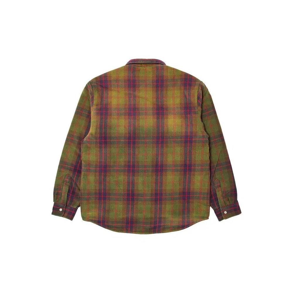 Фланелевые рубашки Supreme Quilted Flannel Snap Shirt 'Green' 2