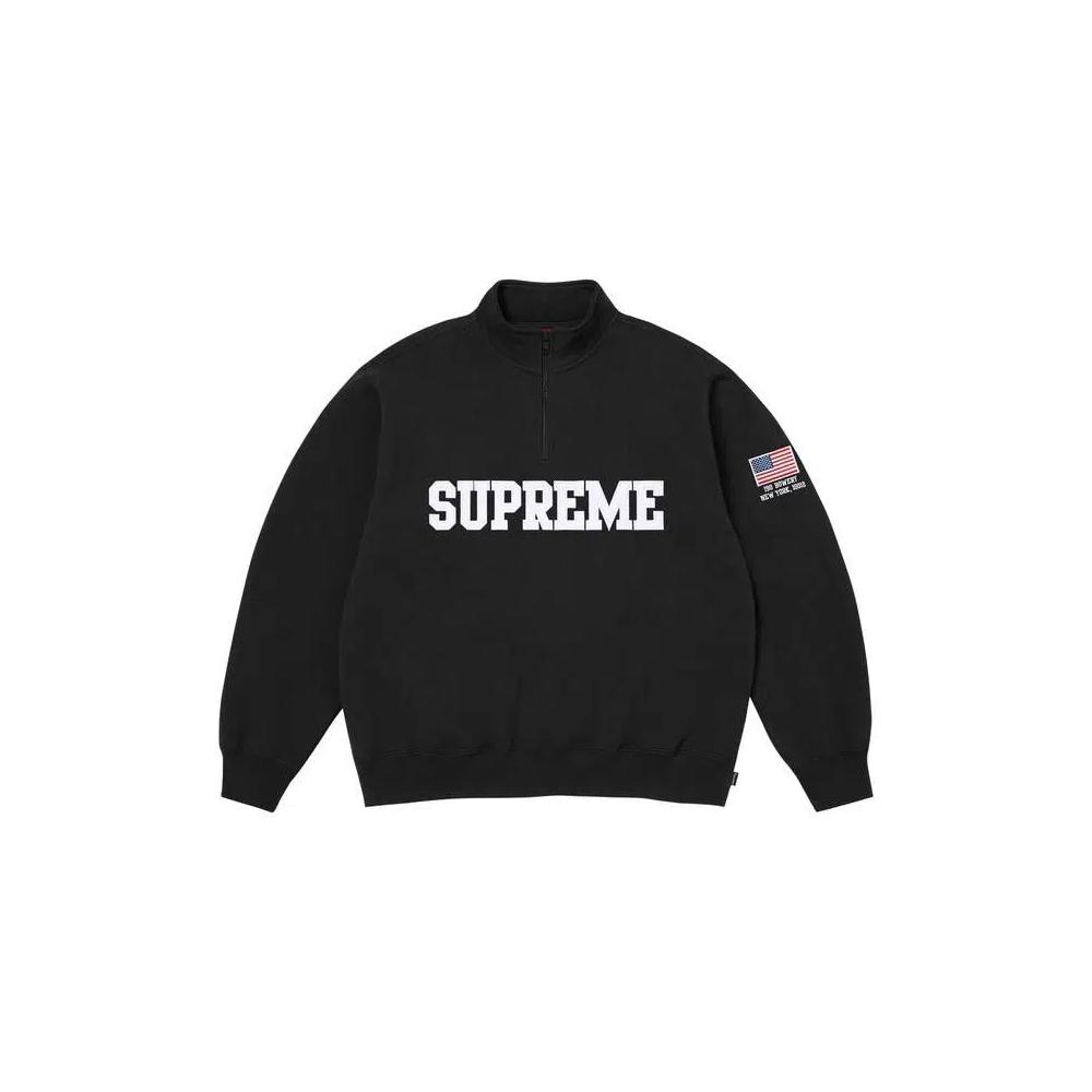 Полузастежки Supreme Shop Flag Half Zip Pullover 'Black New York' 1