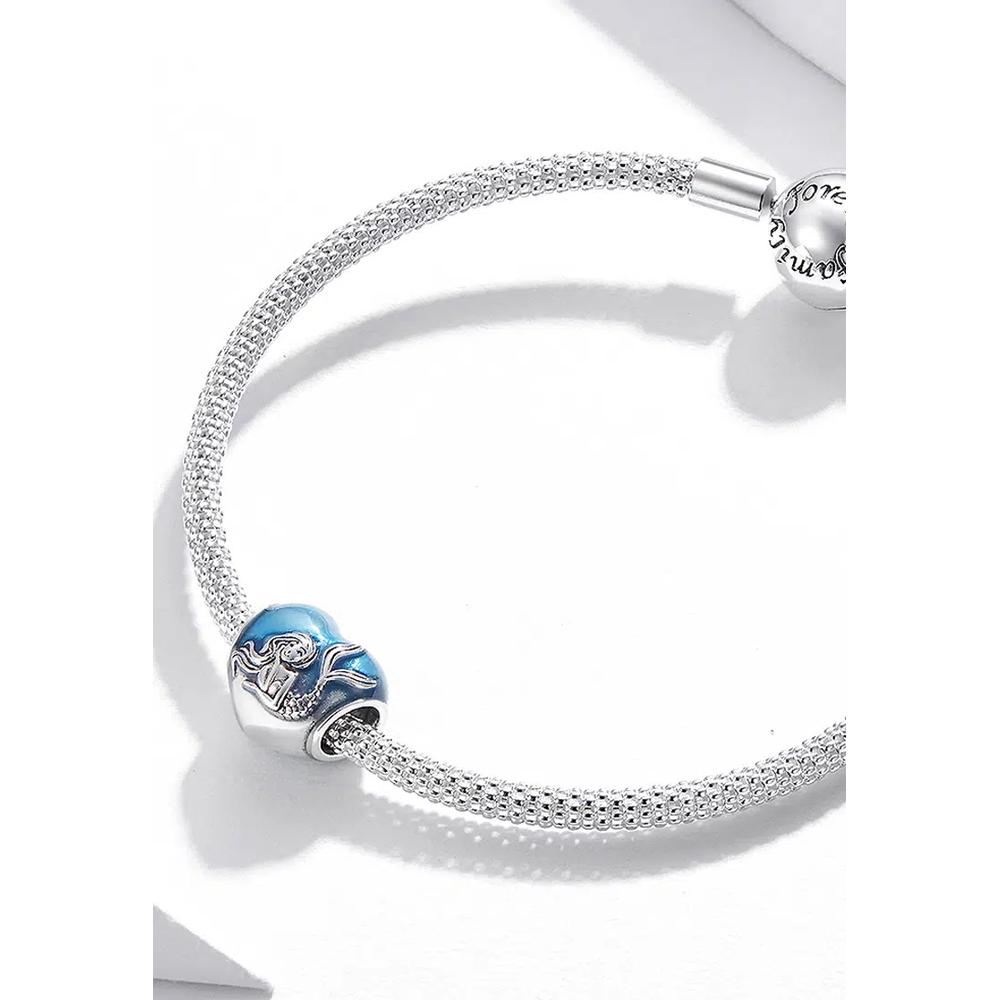 Подвеска Solid 925 Sterling Silver Blue Mermaid Charm 2