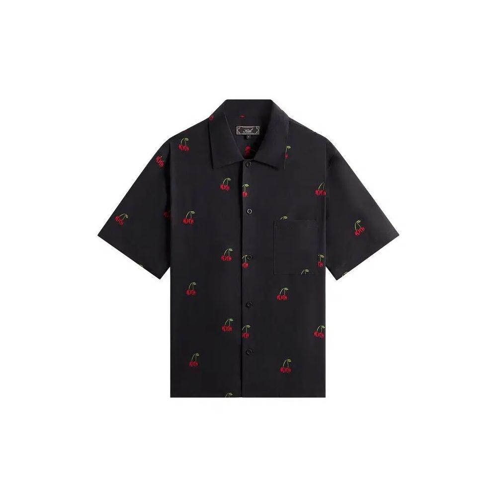 Рубашки на пуговицах Kith Printed Cherry Cupro Linen Beckham Buttondown 'Black' 1
