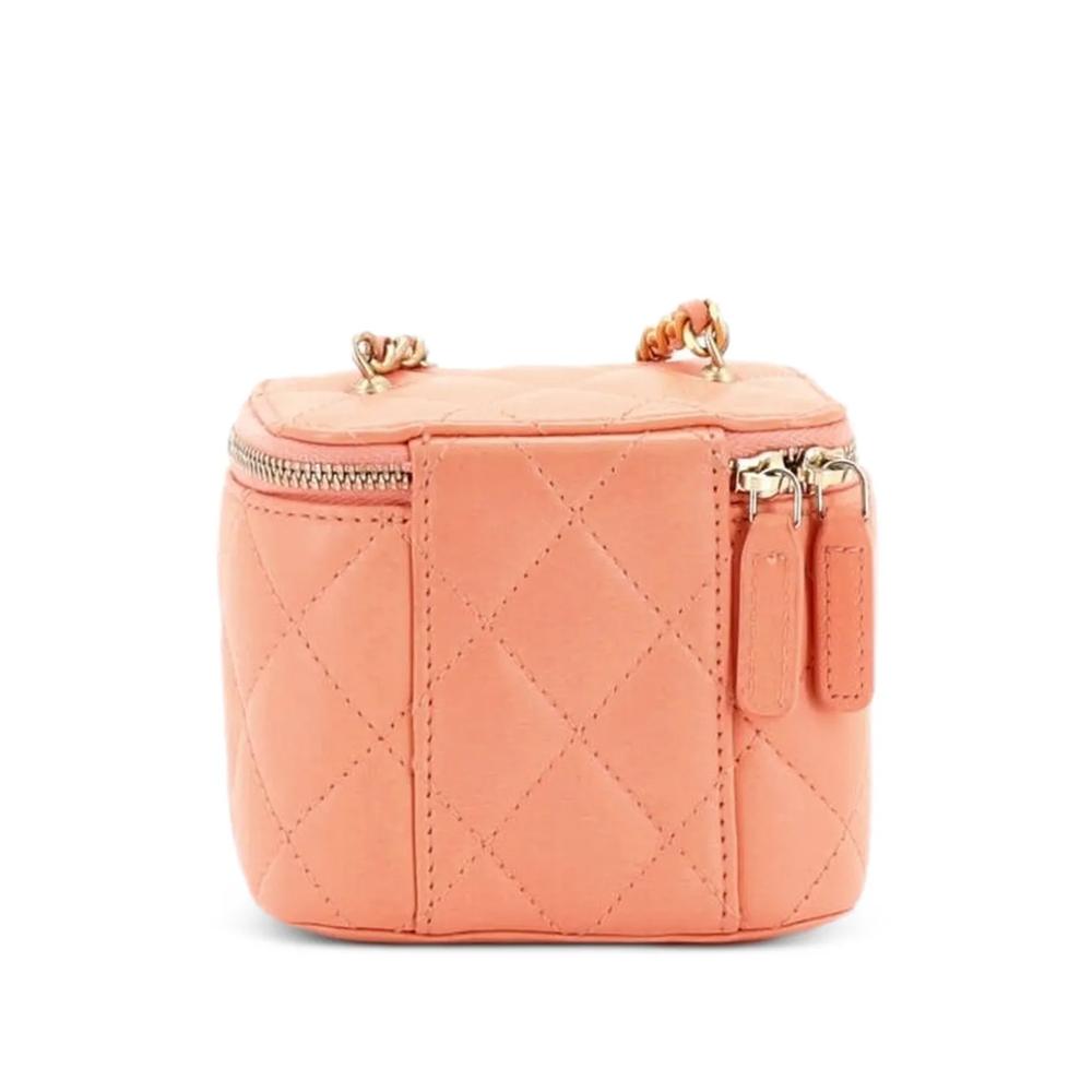 Стеганый мини-клатч Pearl Crush Vanity Case with Chain Quilted Lambskin 2