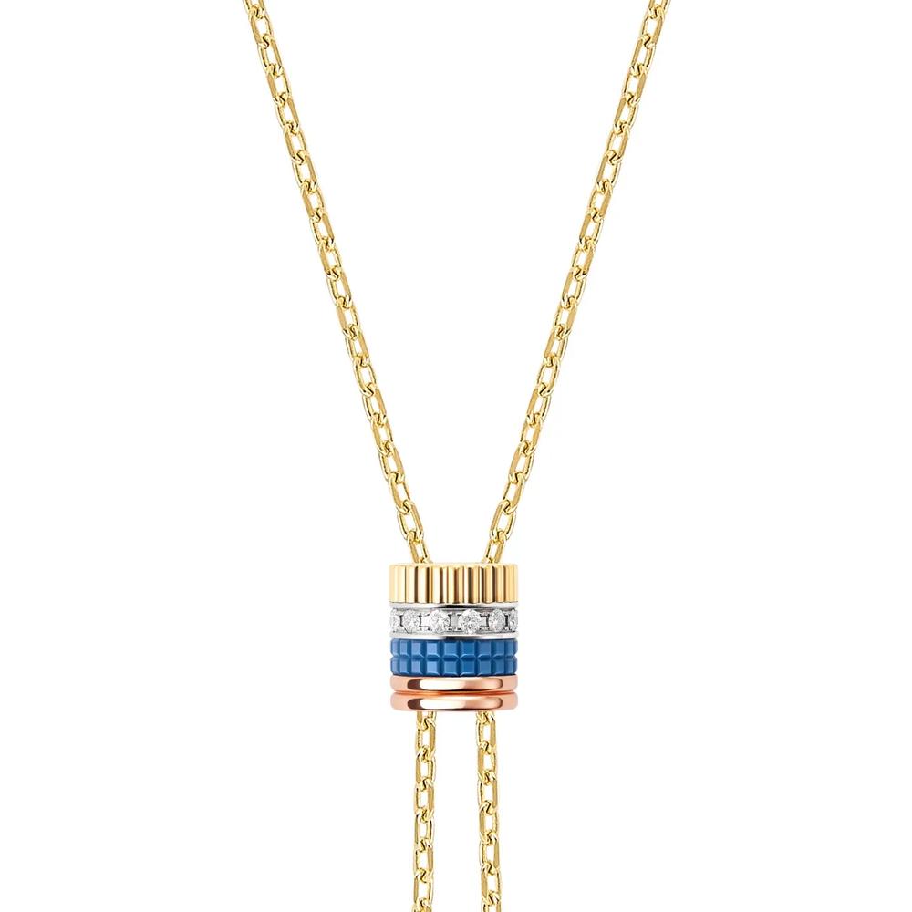 Колье Quatre Blue Edition из желтого золота с бриллиантами 2