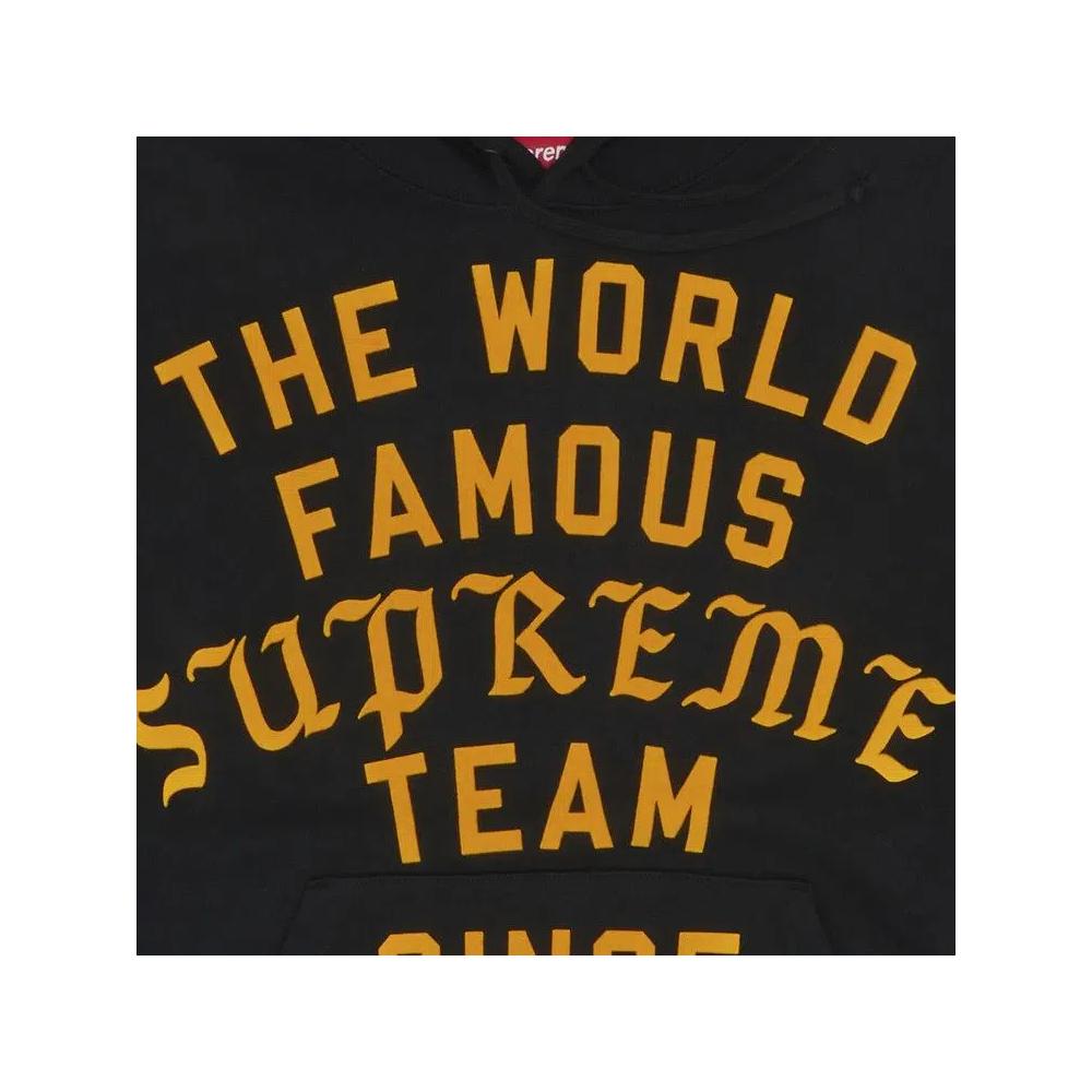 Худи Supreme Team Flocked Hooded Sweatshirt 'Black' 3