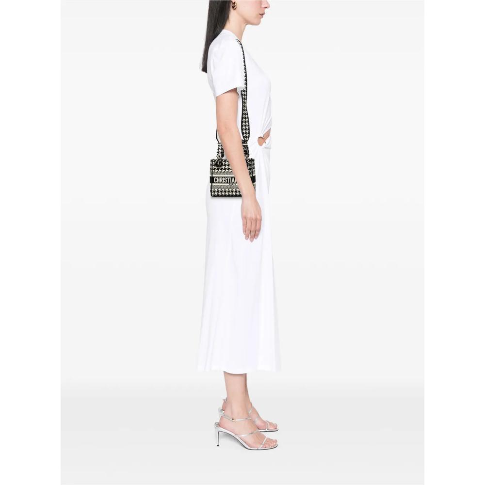 Сумка-сэтчел Mini Embroidered Canvas Houndstooth Lady D Lite (2022 год) 2