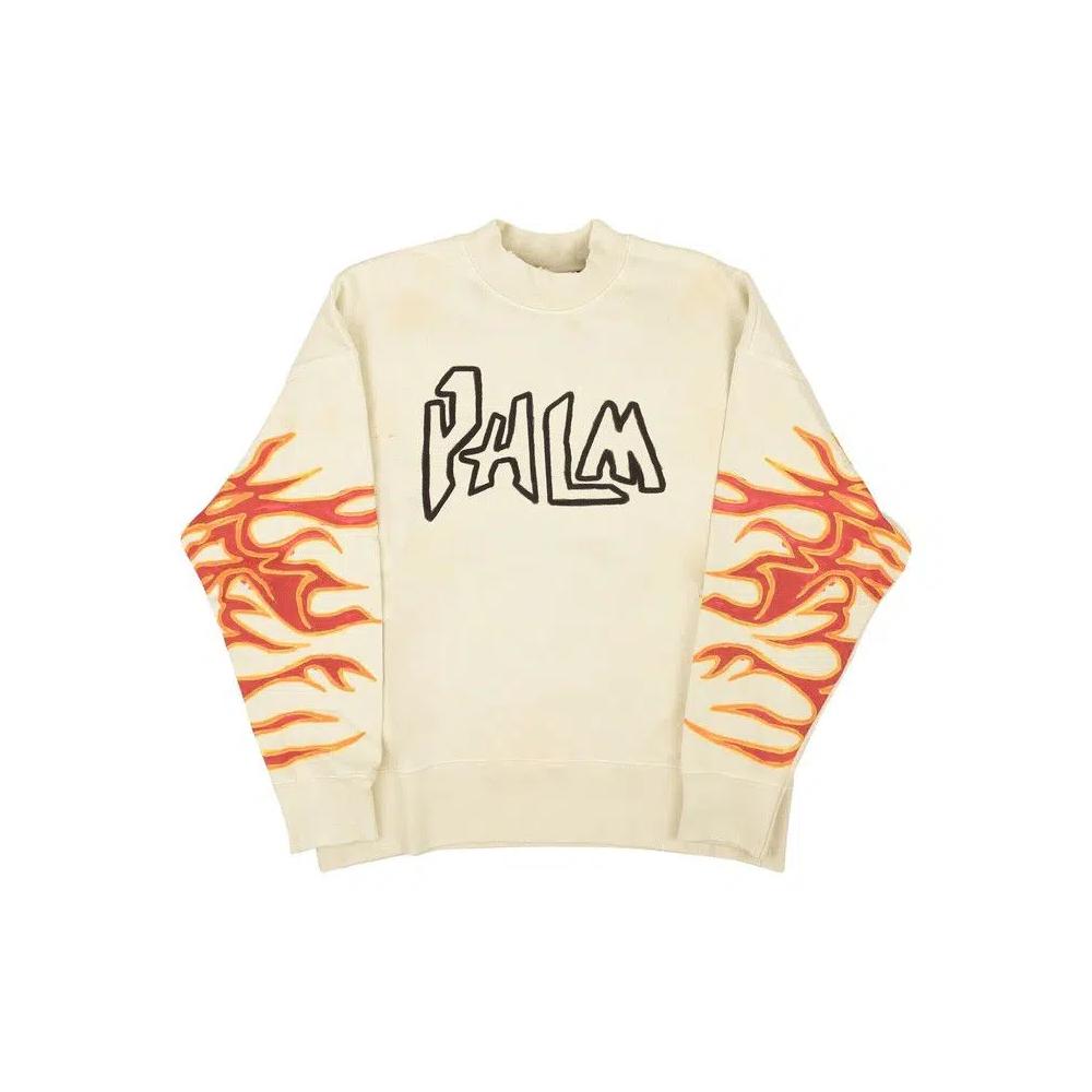 Свитеры Palm Angels GD Palm Graffiti Flames Crew 'Off White' 2