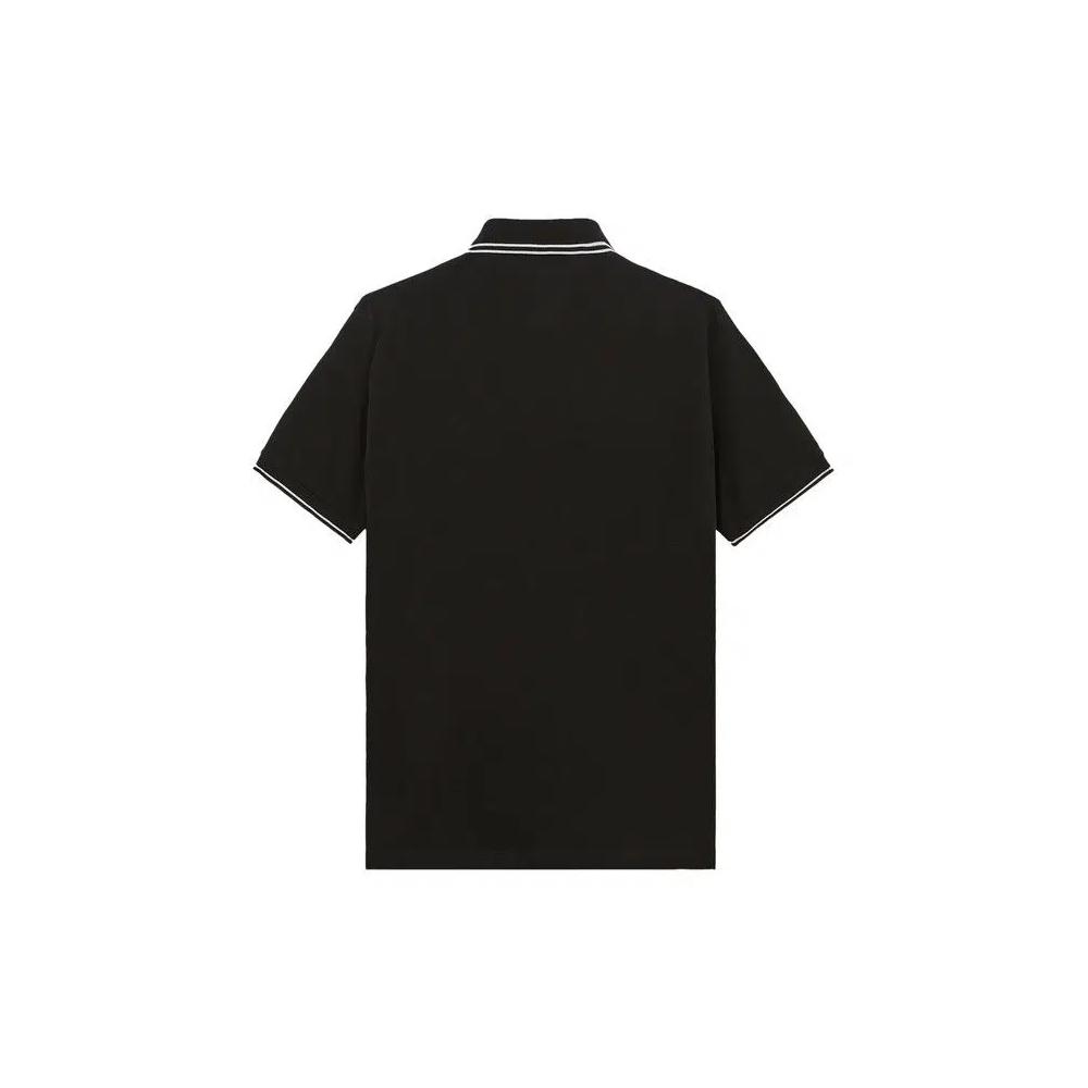Поло Stone Island Compass Patch Logo Contrast Stripe Polo 'Black' 2