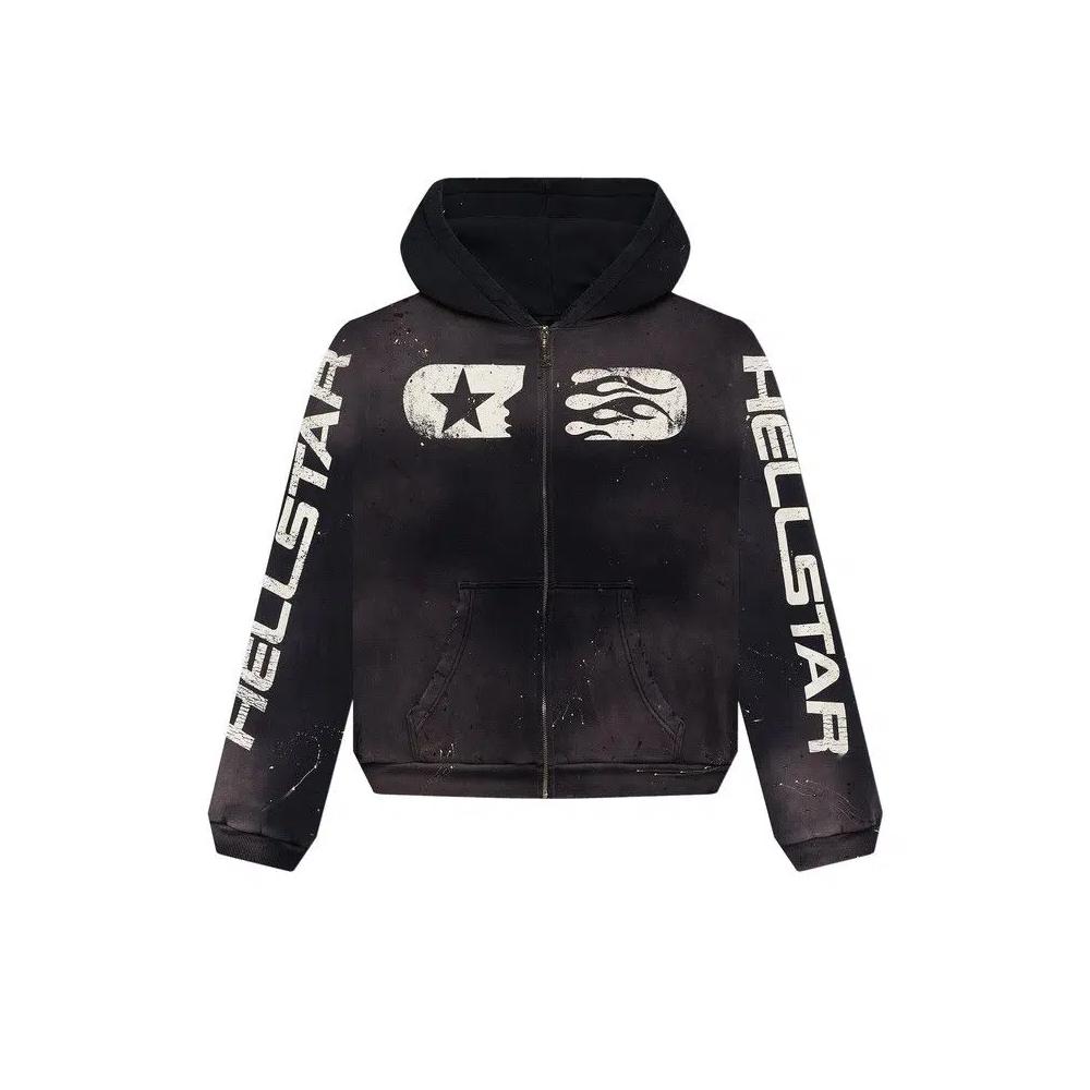 Толстовки на молнии Hellstar Studios Zip Hoodie 'Black' 1