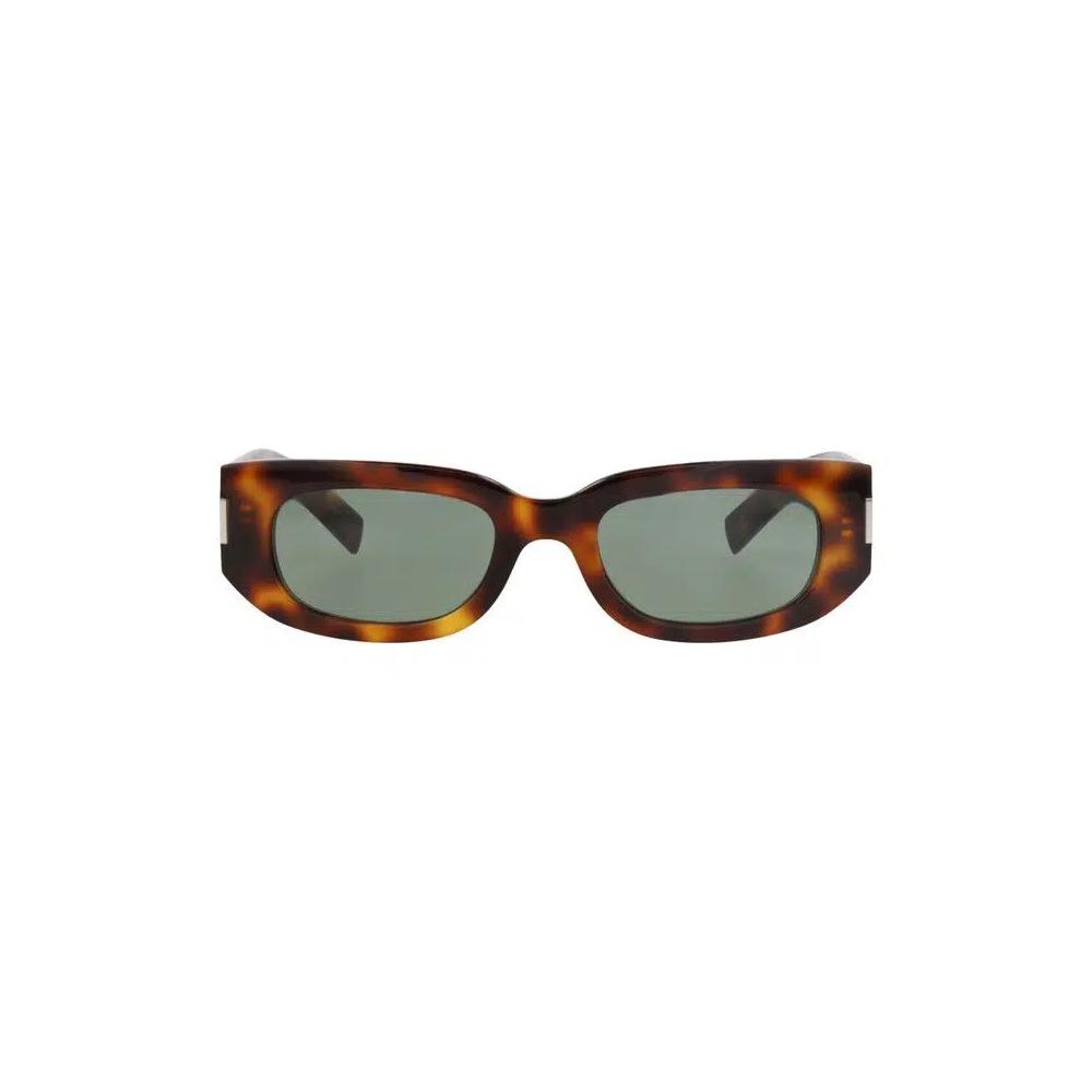 Солнцезащитные очки Saint Laurent Round-Frame Recycled Acetate Sunglasses 'Havana/Green' 1