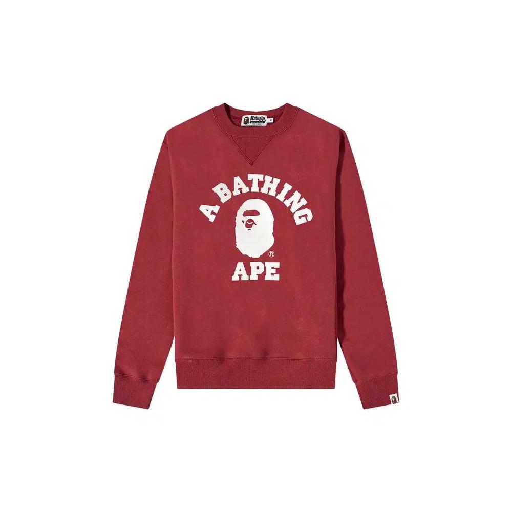 Свитера BAPE College Crew Sweat «Бургунди» 1