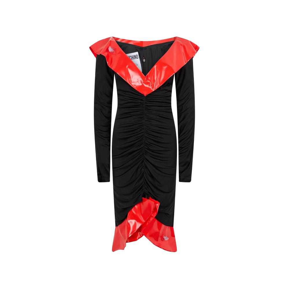 long-sleeve ruched midi dress 1