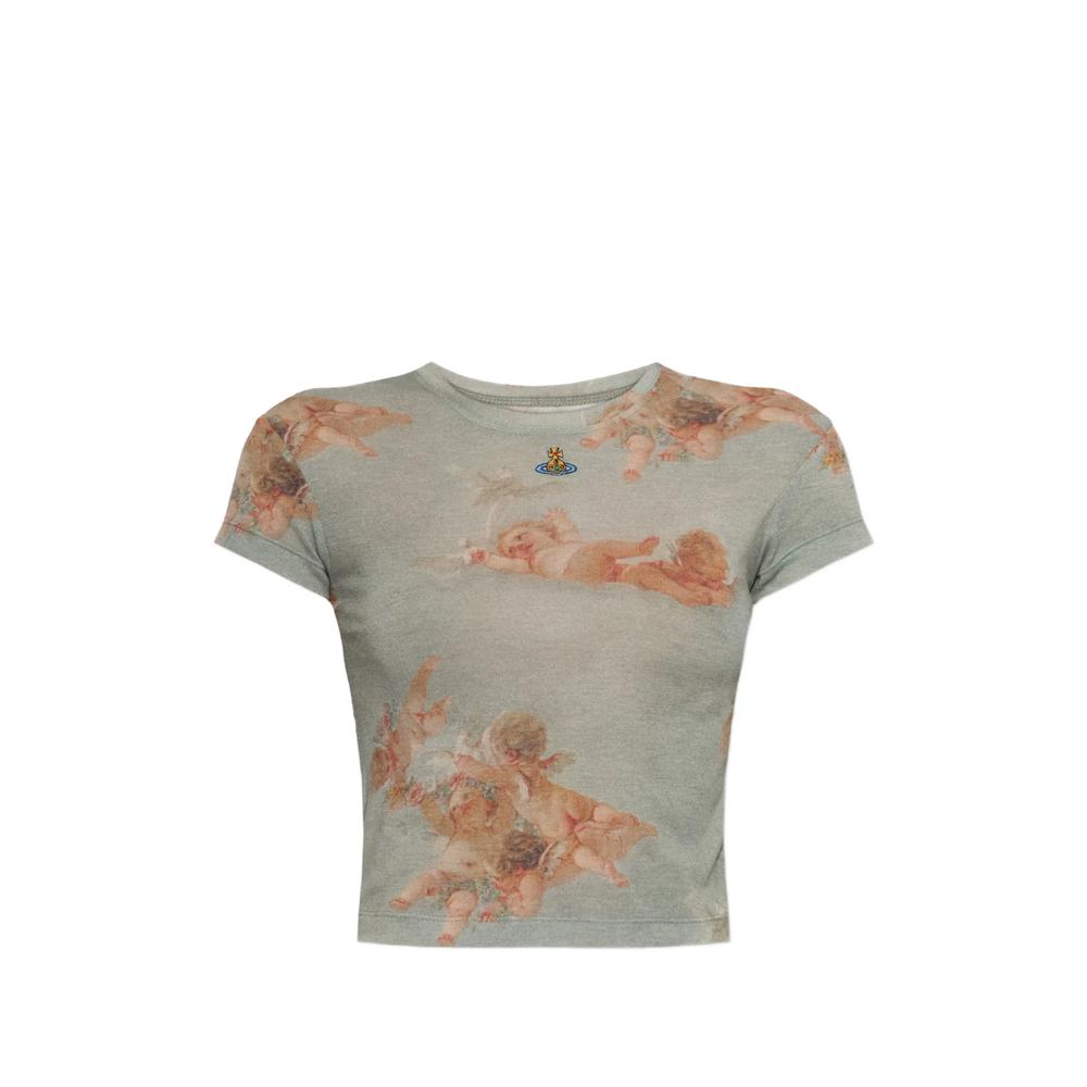 Baby Peru cherub-print T-shirt 1