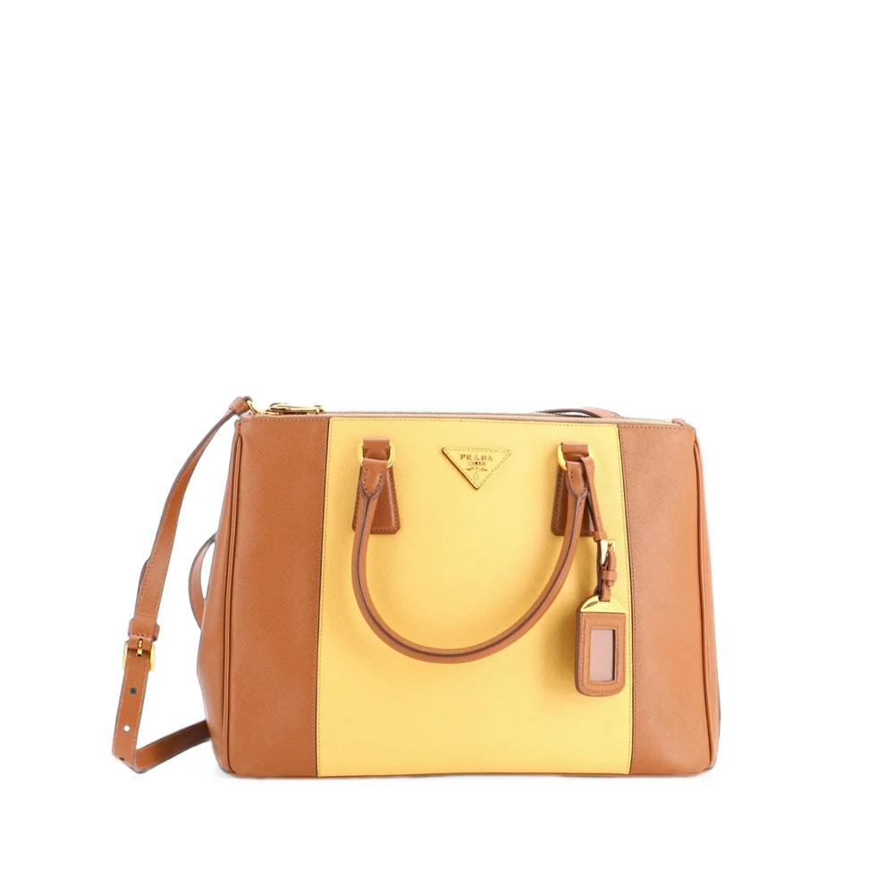 Сумка-тоут Bicolor Double Zip Lux Saffiano Leather Medium 1