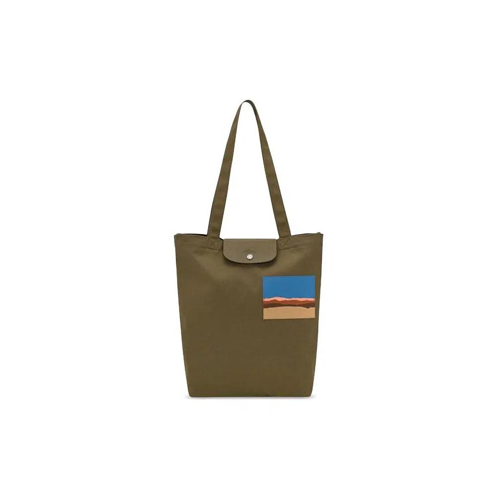 Сумки-тоут Longchamp x Caroline Hélain M Tote Bag «Оливковый» 1