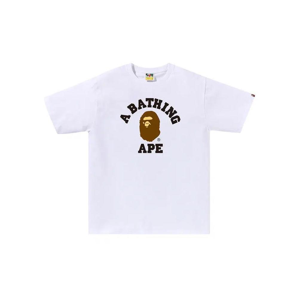 Футболки с коротким рукавом BAPE College Tee «White» 1