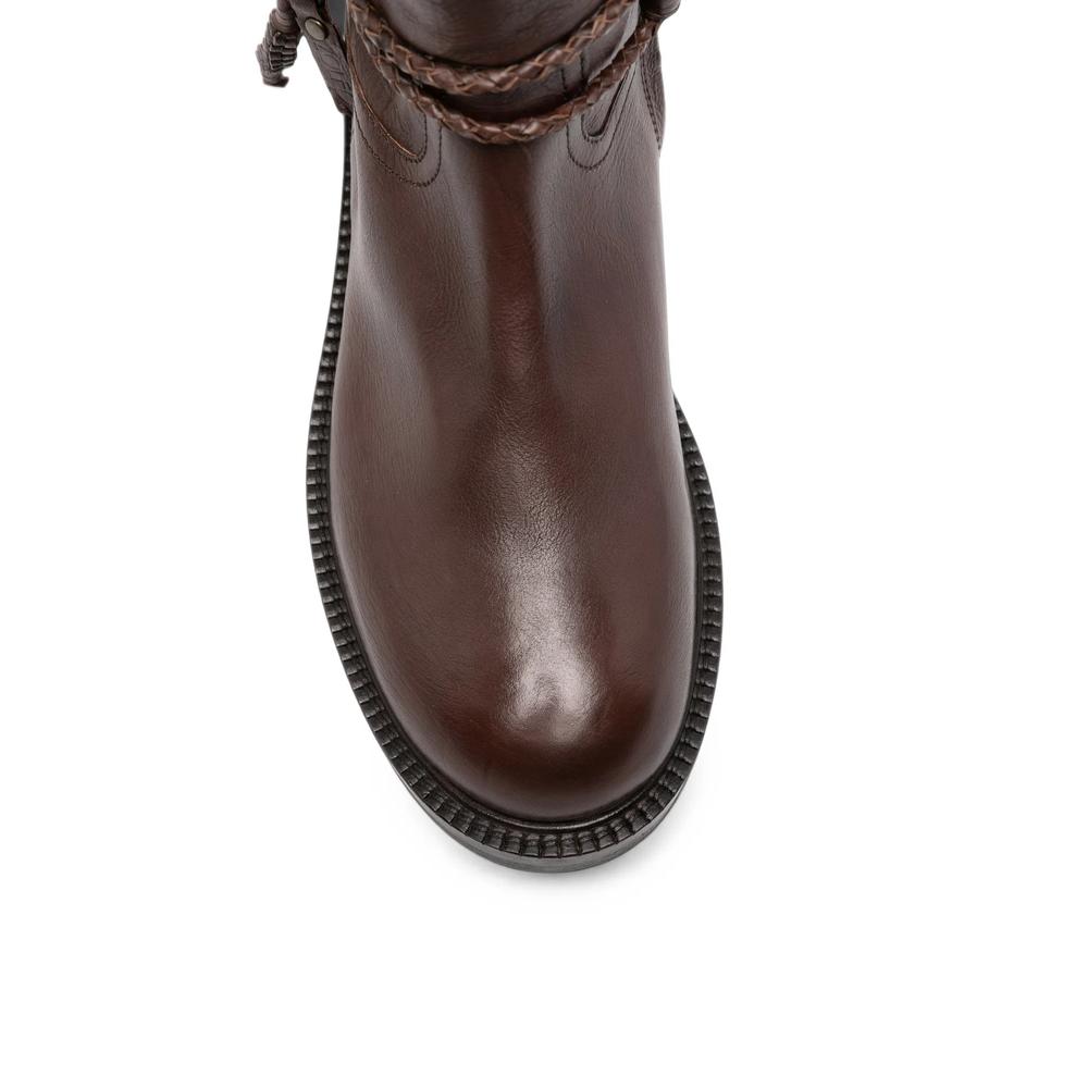 braided-strap leather boots 4
