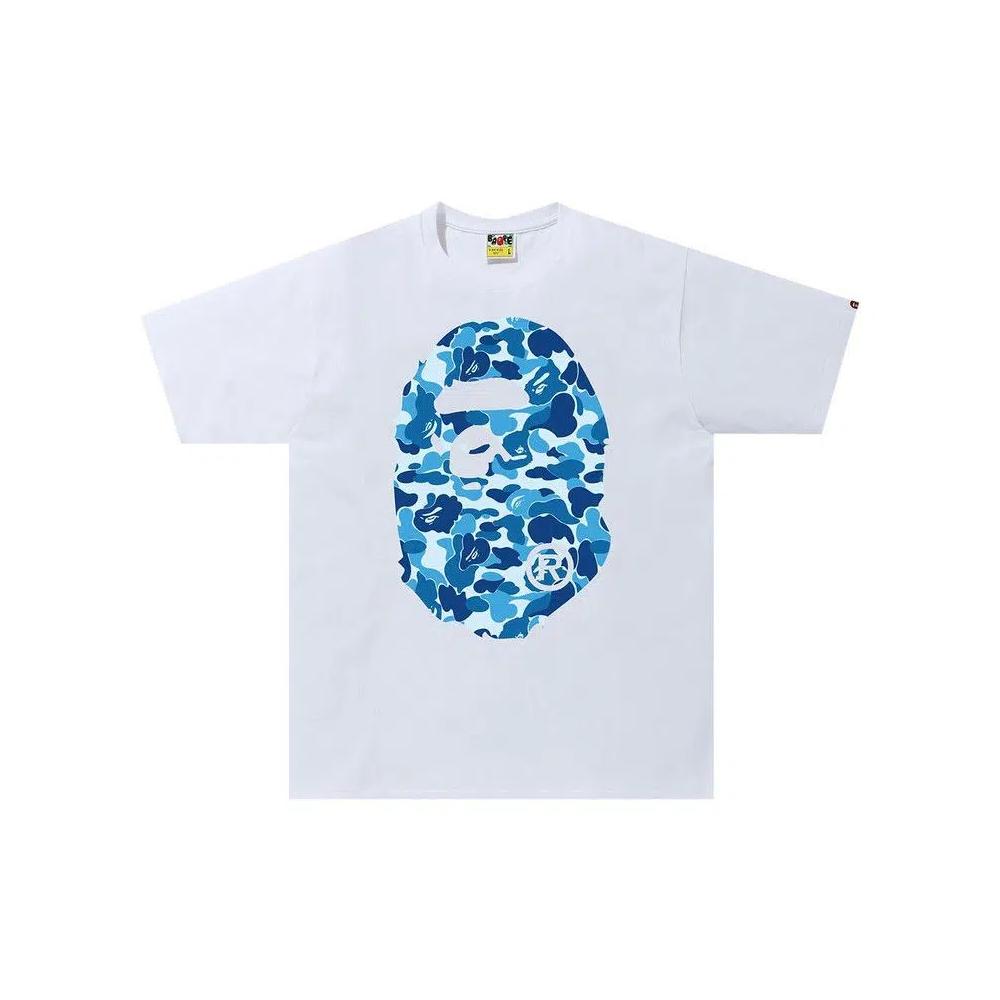 Футболки BAPE ABC Camo Big Ape Head Tee 'White/Blue' 1