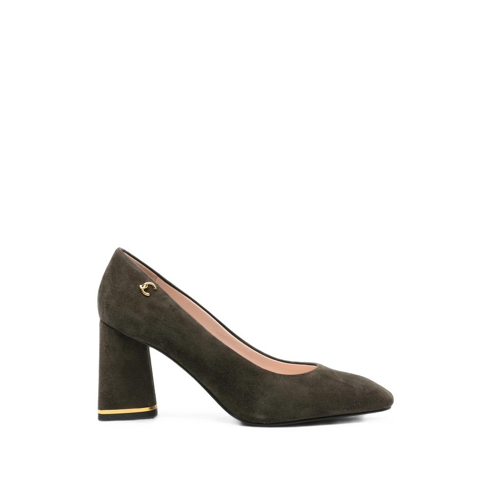 logo-plaque block-heel pumps 1