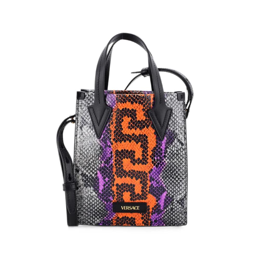 Сумка-тоут Convertible Python Embossed Leather Mini 1