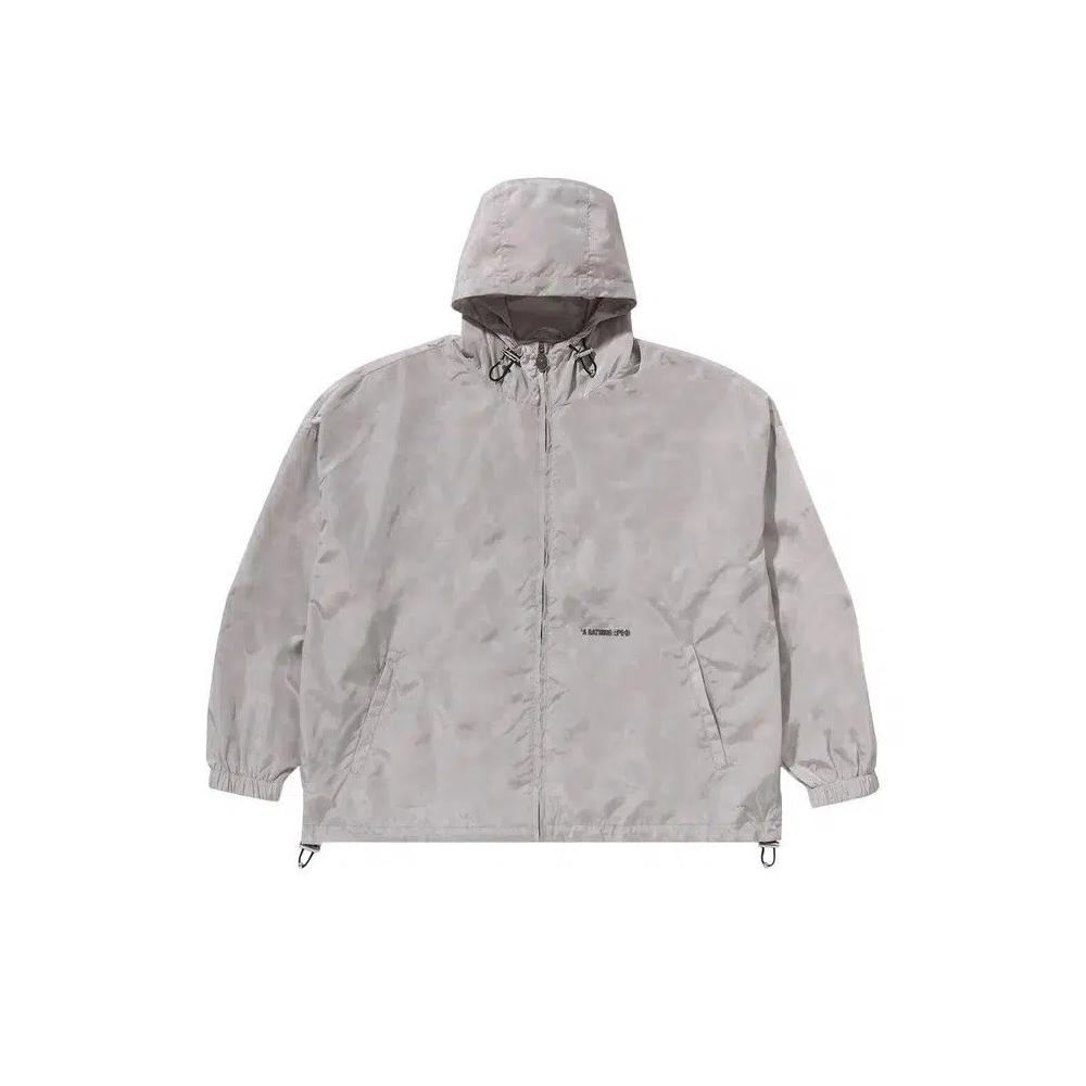 Верхняя одежда BAPE Solid Color Nylon Hooded Jacket 'Grey' 1